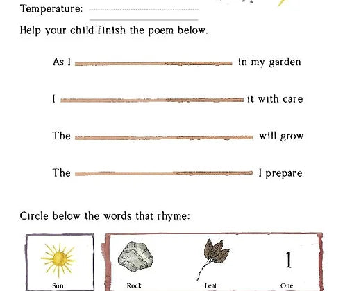 Lower Elementary Homesteader's Garden Journal