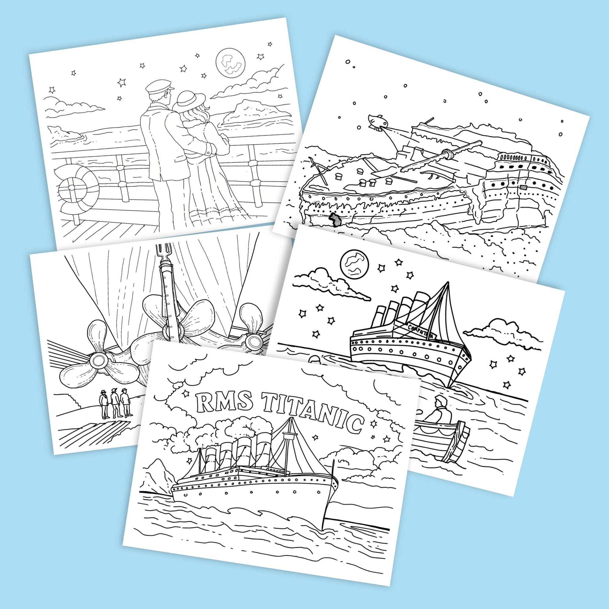 Titanic Coloring Sheets – The Heritage Schoolhouse