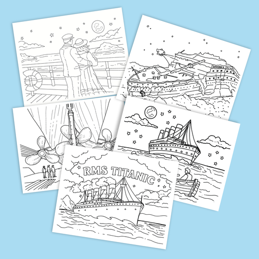Titanic Coloring Sheets