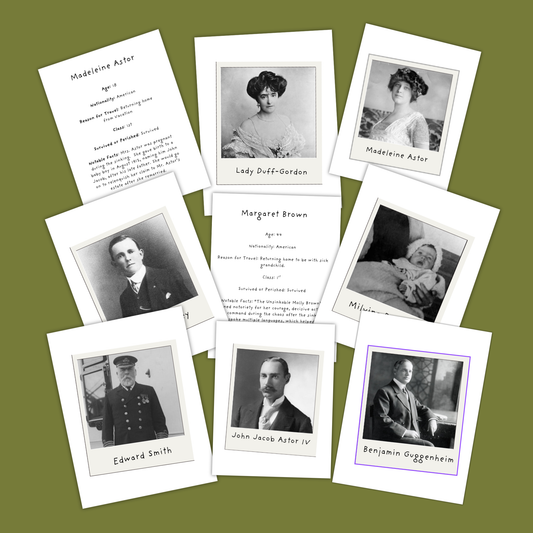 Titanic Famous Passengers Flashcards
