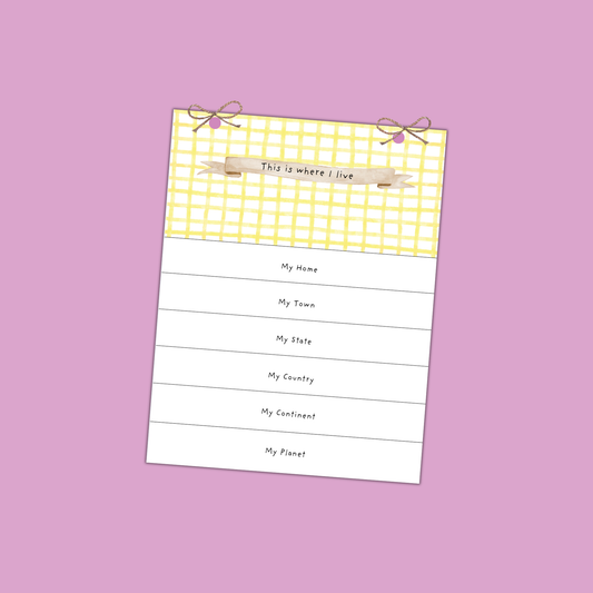 Where I Live Activity